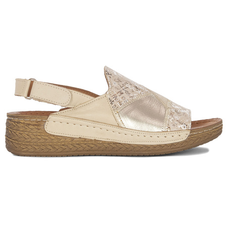 Maciejka Women's Leather Sandals Beige