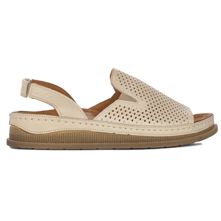 Maciejka Women's Leather Sandals Beige