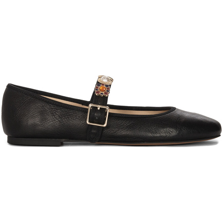 Inuovo Women's Leather Ballerinas Black