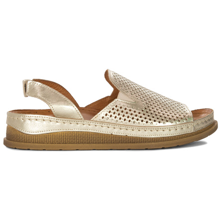 Maciejka Women's Leather Gold Sandals