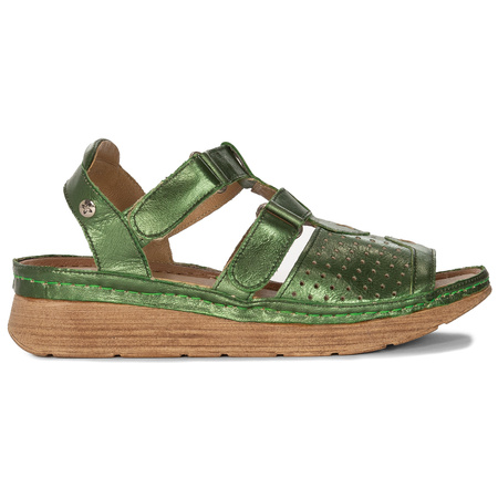 Maciejka Women's Leather Sandals Green