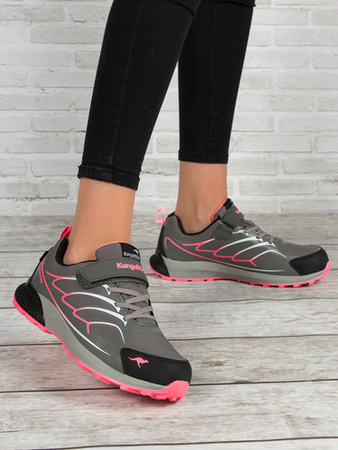 Kangaroos women shoes Steel Gray / Dusty Rose Sneakers