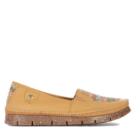 Maciejka Women's Leather BShoes Navy Yellow