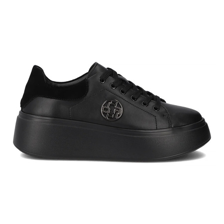 Filippo Black Leather Sneakers