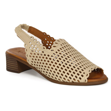 T.Sokolski Women's Leather Sandals Beige