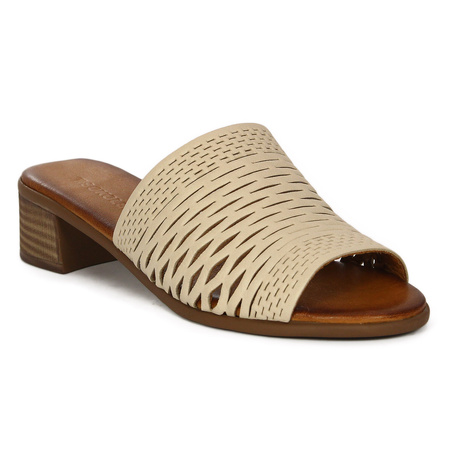 T. Sokolski Women's leather flip-flops Beige