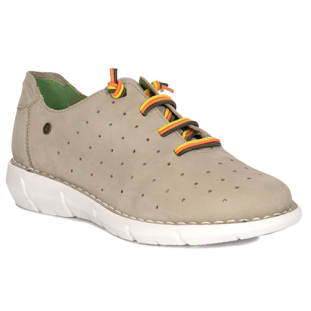 Maciejka Women's Leather Half Shoes Beige