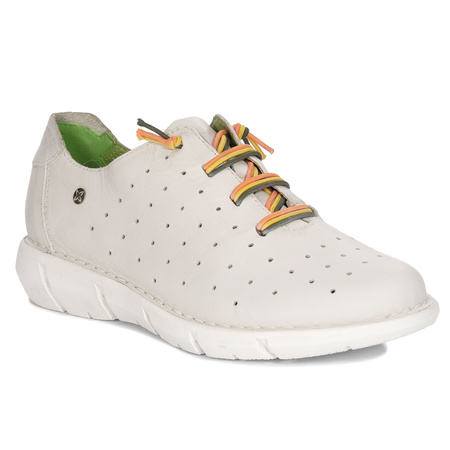 Maciejka Women's Leather Half Shoes White