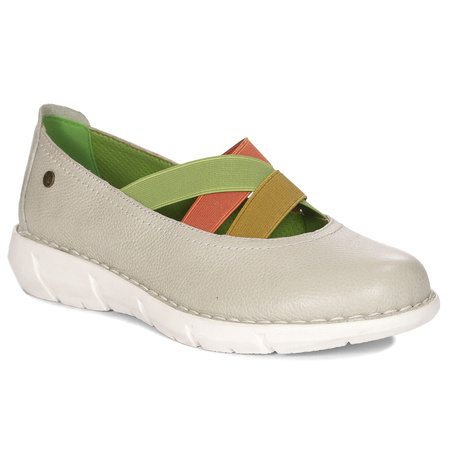 Maciejka Women's Leather Half Shoes Light Ash