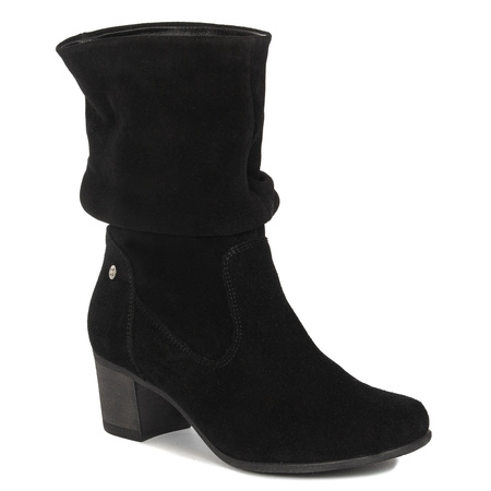 Maciejka Women's Leather Velour Boots Black