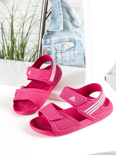 Adidas Children's sandals for girls with Velcro Akwah 9 K pink