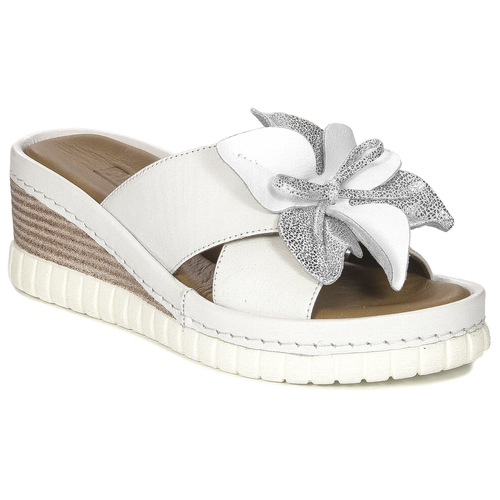 Artiker Women's White-silver Sandals