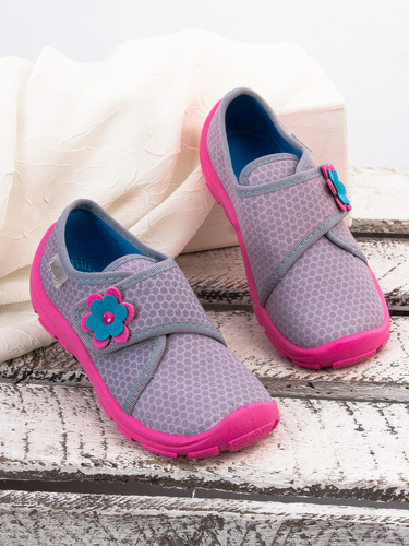 Befado Children's Girl's Gray and Pink Low Shoes