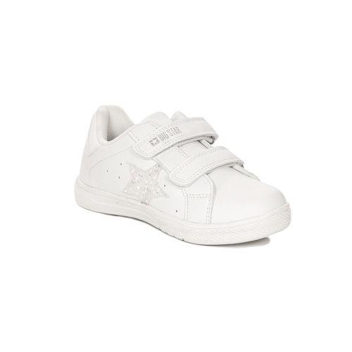 Big Star Children's girls' velcro white sneakers