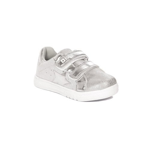 Big Star Children's sneakers for girls with Velcro Silver silver