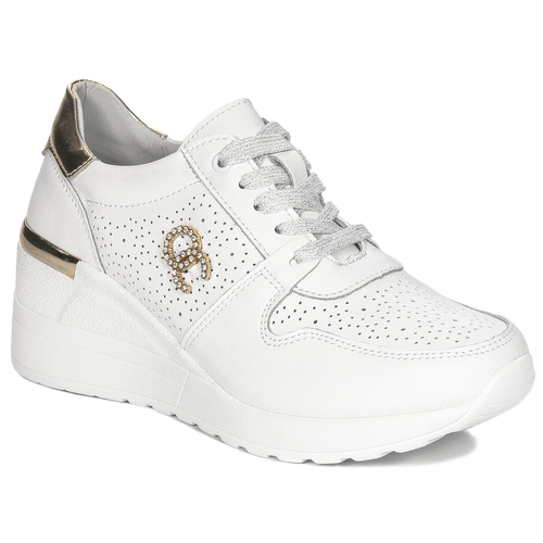 D&A Women's Low shoes White-Gold