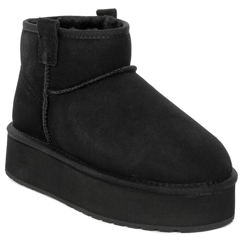 EMU Australia Black Boots Foy Flatform Micro