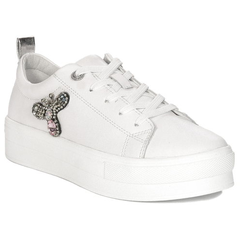 Filippo White Leather Sneakers