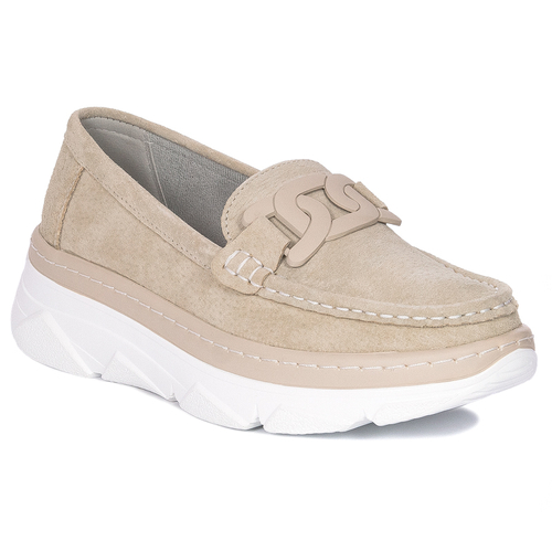 Filippo Women's Moccasins Leather Beige