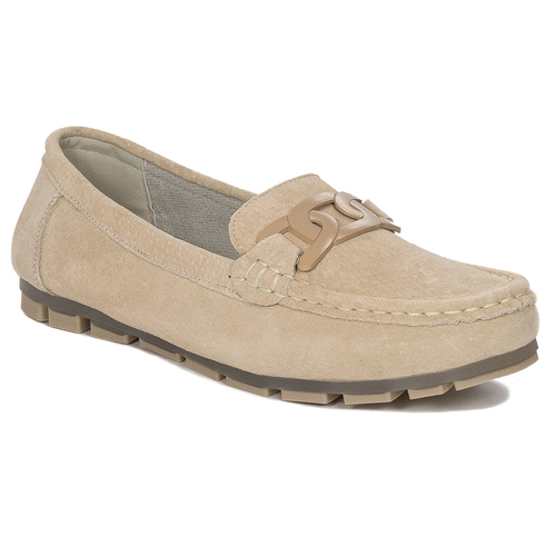 Filippo Women's Moccasins Leather Nubuck Beige