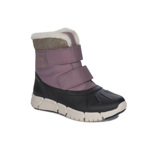 GEOX Children's Girls' insulated Velcro boots DK Rose Black