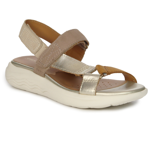 GEOX Women's Sandals Sand/LT Gold Beige