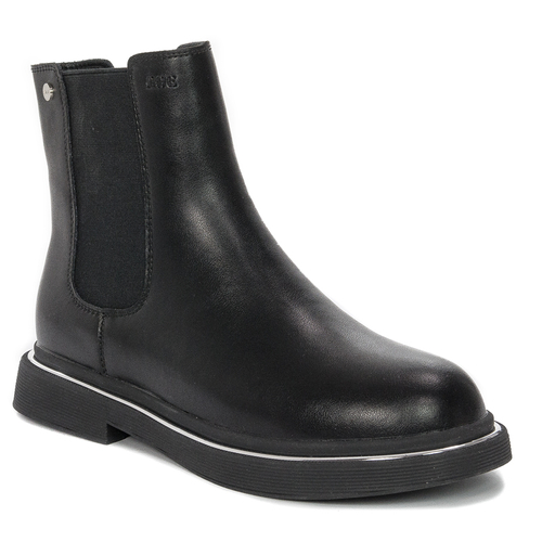 GOE Women's warm leather black boots