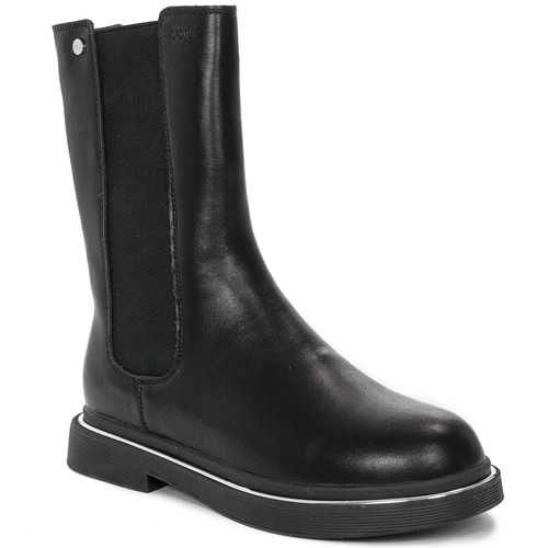 GOE Women's warm leather black boots