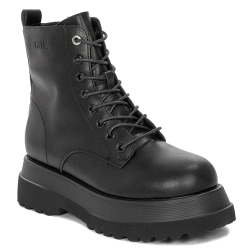 GOE Women's warm leather black boots