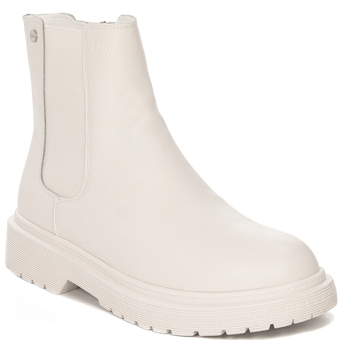 GOE Women's warm leather white boots