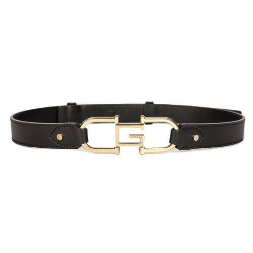 Guess Women's Belt BLA Black gold logo