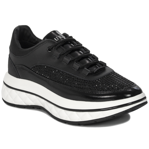 Guess Women's Black Sneakers on the platform