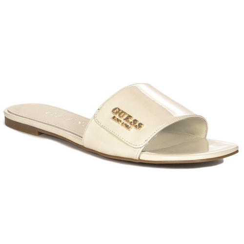 Guess Women's Pattented Ivory Slides