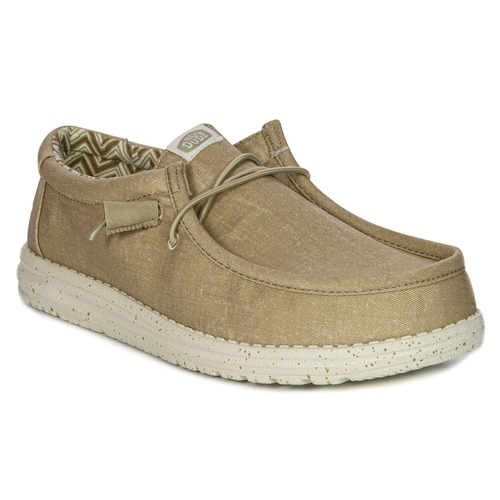 Hey Dude Men's Walley Canvas Tan moccasins