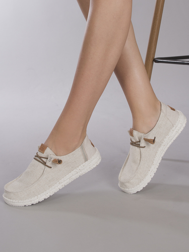 Hey Dude Women's Cream moccasins