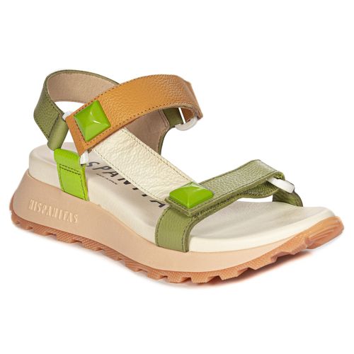 Hispanitas Women's Platform Sandals with Velcro Cervo Aloe Nata