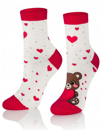 Intenso Valentine's socks art.0471 col.003 Misiek Teddy