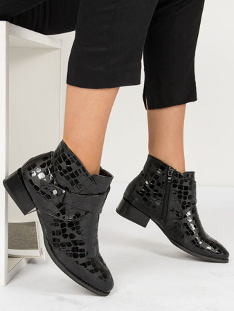 Jezzi ASA197-2 Black PU Boots