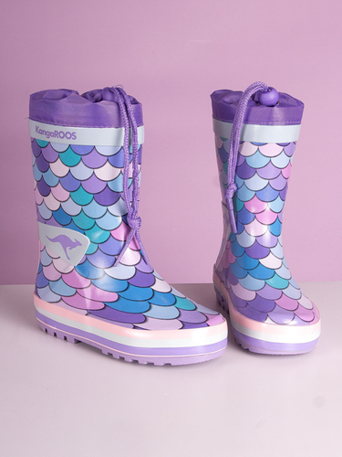 Kangaroos Lavender/Scale children's galoshes