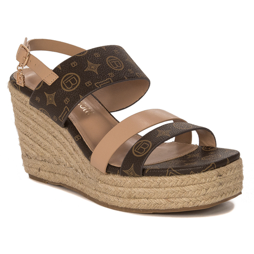 Laura Biagiotti Women Sandals On Heel Brown