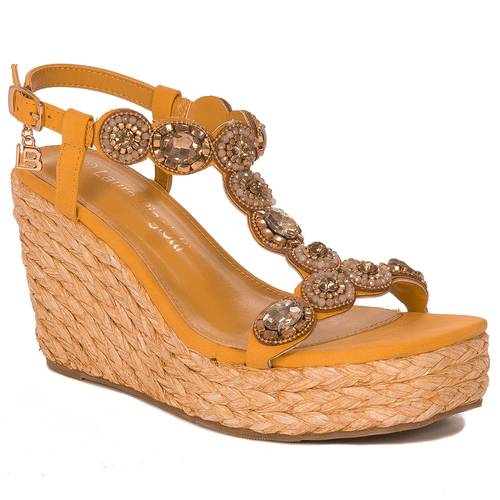 Laura Biagiotti Women Sandals On Heel Yellow