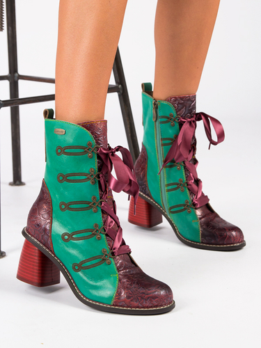 Laura Vita Women's boots in leather green