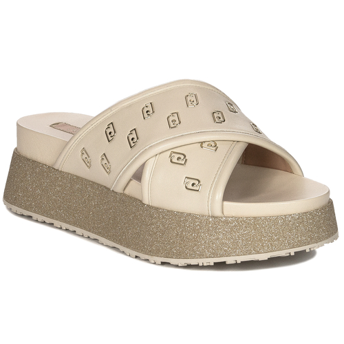 Liu Jo Women's platform flip-flops Butter beige