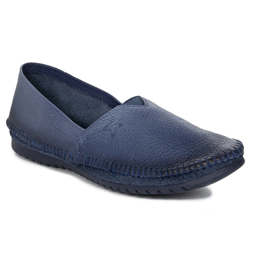 Maciejka 01930-16/00-0 Navy Blue Flat Shoes