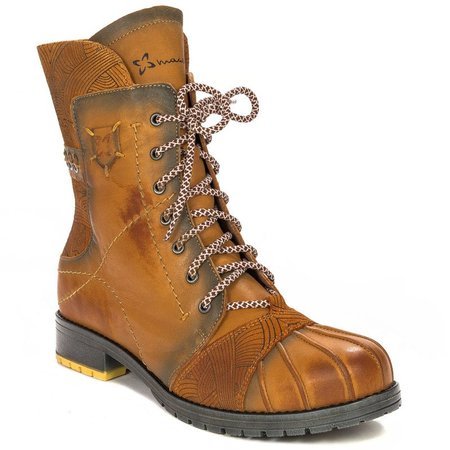 Maciejka 03961-07/00-4 Yellow Lace-up Boots