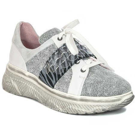 Maciejka 04448-03/00-5 Grey Flat Shoes