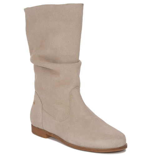 Maciejka 05057-22/00-6 Light Beige Knee-High Boots