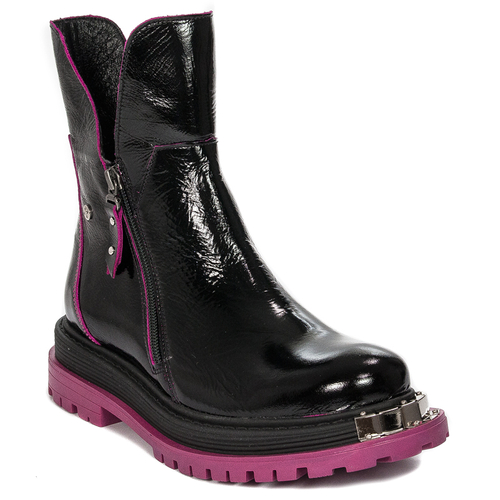 Maciejka 05747-15/00-7 Black+Fuchsia Boots