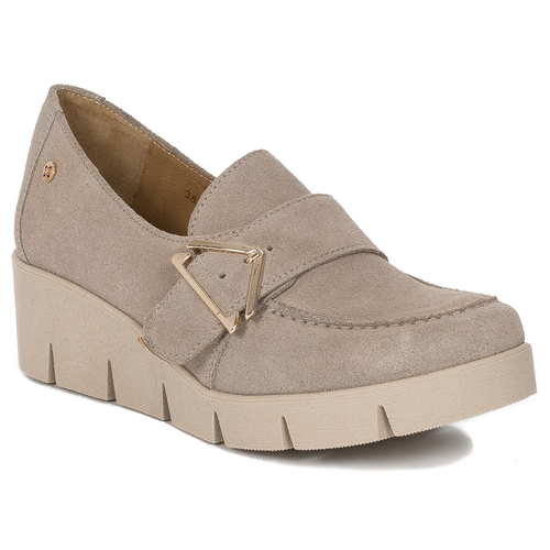 Maciejka 05829-10/00-1 Dark Beige Suede Flat Shoes