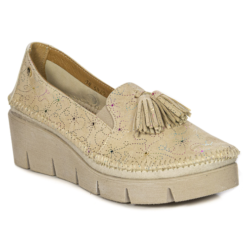 Maciejka 06410-04/00-1 Beige Leather Low Shoes